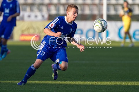  04.10.2014 LODZ PILKA NOZNA POLSKA PIERWSZA LIGA SEZON 2014/2015 FOOTBALL POLISH  WIDZEW LODZ - WISLA PLOCK N/Z LUKASZ KACPRZYCKI SYLWETKA  