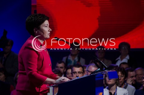  04.10.2014 WARSZAWA WARSZAWSKA KONWENCJA PLATFORMY OBYWATELSKIEJ INAUGURUJACA KAMPANIE WYBORCZA PRZED WYBORAMI SAMORZADOWYMI N/Z PREZYDENT WARSZAWY HANNA GRONKIEWICZ WALTZ  