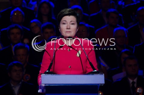  04.10.2014 WARSZAWA WARSZAWSKA KONWENCJA PLATFORMY OBYWATELSKIEJ INAUGURUJACA KAMPANIE WYBORCZA PRZED WYBORAMI SAMORZADOWYMI N/Z PREZYDENT WARSZAWY HANNA GRONKIEWICZ WALTZ  