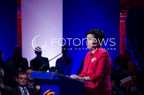  04.10.2014 WARSZAWA WARSZAWSKA KONWENCJA PLATFORMY OBYWATELSKIEJ INAUGURUJACA KAMPANIE WYBORCZA PRZED WYBORAMI SAMORZADOWYMI N/Z PREZYDENT WARSZAWY HANNA GRONKIEWICZ WALTZ  