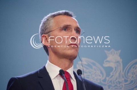  06.10.2014 WARSZAWA WIZYTA SEKRETARZA GENERALNEGO NATO W POLSCE N/Z SEKRETARZ GENERALNY NATO JENS STOLTENBERG  