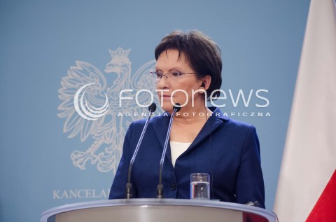  06.10.2014 WARSZAWA WIZYTA SEKRETARZA GENERALNEGO NATO W POLSCE N/Z PREMIER RP EWA KOPACZ  