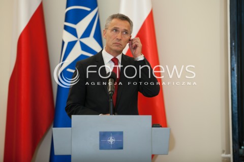  06.10.2014 WARSZAWA <br />WIZYTA SEKRETARZA GENERALNEGO NATO W POLSCE<br />N/Z SEKRETARZ GENERALNY NATO JENS STOLTENBERG<br /> 