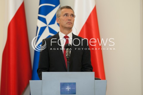  06.10.2014 WARSZAWA <br />WIZYTA SEKRETARZA GENERALNEGO NATO W POLSCE<br />N/Z SEKRETARZ GENERALNY NATO JENS STOLTENBERG<br /> 