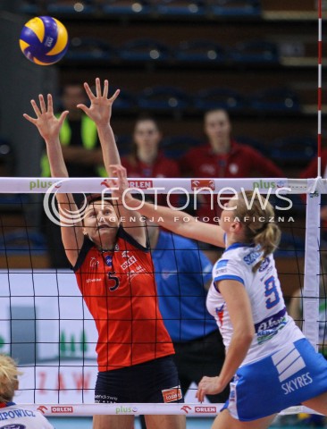  10.10.2014 RZESZOW<br />SIATKOWKA ORLEN LIGA 2014/2015 WOMEN VOLLEYBALL POLAND POLISH ORLENLIGA LEAGUE SEASON 2014/2015<br />MECZ DEVELOPRES SKYRES RZESZOW - BUDOWLANI LODZ<br />N/Z DOROTA SCIURKA <br /> 