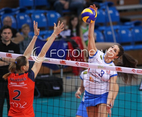  10.10.2014 RZESZOW<br />SIATKOWKA ORLEN LIGA 2014/2015 WOMEN VOLLEYBALL POLAND POLISH ORLENLIGA LEAGUE SEASON 2014/2015<br />MECZ DEVELOPRES SKYRES RZESZOW - BUDOWLANI LODZ<br />N/Z DOMINIKA NOWAKOWSKA <br /> 