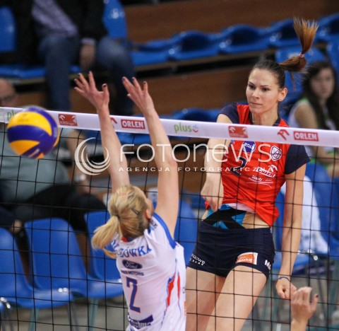  10.10.2014 RZESZOW<br />SIATKOWKA ORLEN LIGA 2014/2015 WOMEN VOLLEYBALL POLAND POLISH ORLENLIGA LEAGUE SEASON 2014/2015<br />MECZ DEVELOPRES SKYRES RZESZOW - BUDOWLANI LODZ<br />N/Z GABRIELA POLANSKA <br /> 