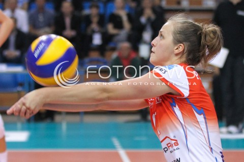  10.10.2014 RZESZOW<br />SIATKOWKA ORLEN LIGA 2014/2015 WOMEN VOLLEYBALL POLAND POLISH ORLENLIGA LEAGUE SEASON 2014/2015<br />MECZ DEVELOPRES SKYRES RZESZOW - BUDOWLANI LODZ<br />N/Z PAULINA FILIPOWICZ SYLWETKA <br /> 
