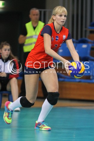  10.10.2014 RZESZOW<br />SIATKOWKA ORLEN LIGA 2014/2015 WOMEN VOLLEYBALL POLAND POLISH ORLENLIGA LEAGUE SEASON 2014/2015<br />MECZ DEVELOPRES SKYRES RZESZOW - BUDOWLANI LODZ<br />N/Z NATALIA SKRZYPKOWSKA SYLWETKA <br /> 