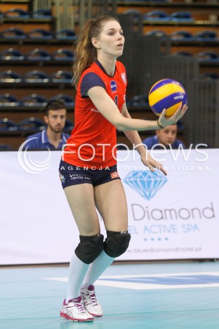  10.10.2014 RZESZOW<br />SIATKOWKA ORLEN LIGA 2014/2015 WOMEN VOLLEYBALL POLAND POLISH ORLENLIGA LEAGUE SEASON 2014/2015<br />MECZ DEVELOPRES SKYRES RZESZOW - BUDOWLANI LODZ<br />N/Z EMILIA KAJZER SYLWETKA <br /> 