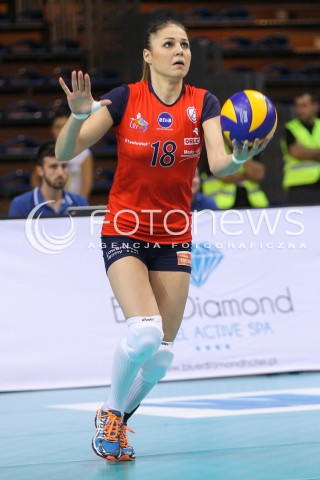  10.10.2014 RZESZOW<br />SIATKOWKA ORLEN LIGA 2014/2015 WOMEN VOLLEYBALL POLAND POLISH ORLENLIGA LEAGUE SEASON 2014/2015<br />MECZ DEVELOPRES SKYRES RZESZOW - BUDOWLANI LODZ<br />N/Z ALEKSANDRA SIKORSKA SYLWETKA <br /> 