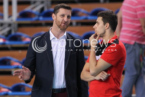  11.10.2014 RZESZOW<br />SIATKOWKA PLUSLIGA 2014/2015 MEN VOLLEYBALL POLAND POLISH PLUS LIGA LEAGUE SEASON 2014/2015<br />MECZ ASSECO RESOVIA - BBTS BIELSKO - BIALA<br />N/Z PIOTR GRUSZKA - TRENER ( HEAD COACH ) FABIAN DRZYZGA <br /> 