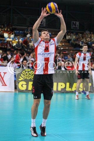  11.10.2014 RZESZOW<br />SIATKOWKA PLUSLIGA 2014/2015 MEN VOLLEYBALL POLAND POLISH PLUS LIGA LEAGUE SEASON 2014/2015<br />MECZ ASSECO RESOVIA - BBTS BIELSKO - BIALA<br />N/Z LUKAS TICHACEK SYLWETKA <br /> 