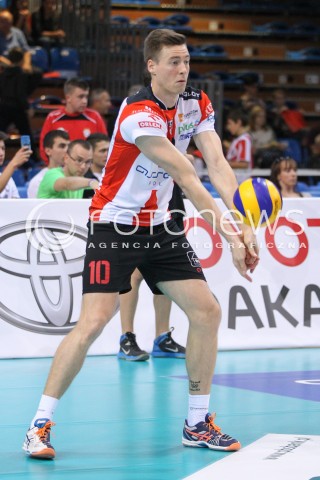  11.10.2014 RZESZOW<br />SIATKOWKA PLUSLIGA 2014/2015 MEN VOLLEYBALL POLAND POLISH PLUS LIGA LEAGUE SEASON 2014/2015<br />MECZ ASSECO RESOVIA - BBTS BIELSKO - BIALA<br />N/Z JOCHEN SCHOPS SYLWETKA <br /> 