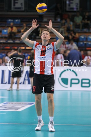  11.10.2014 RZESZOW<br />SIATKOWKA PLUSLIGA 2014/2015 MEN VOLLEYBALL POLAND POLISH PLUS LIGA LEAGUE SEASON 2014/2015<br />MECZ ASSECO RESOVIA - BBTS BIELSKO - BIALA<br />N/Z MICHAL KOZLOWSKI SYLWETKA <br /> 