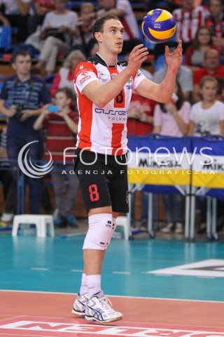  11.10.2014 RZESZOW<br />SIATKOWKA PLUSLIGA 2014/2015 MEN VOLLEYBALL POLAND POLISH PLUS LIGA LEAGUE SEASON 2014/2015<br />MECZ ASSECO RESOVIA - BBTS BIELSKO - BIALA<br />N/Z MARKO IVOVIC SYLWETKA <br /> 