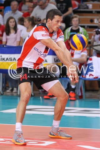  11.10.2014 RZESZOW<br />SIATKOWKA PLUSLIGA 2014/2015 MEN VOLLEYBALL POLAND POLISH PLUS LIGA LEAGUE SEASON 2014/2015<br />MECZ ASSECO RESOVIA - BBTS BIELSKO - BIALA<br />N/Z RAFAL BUSZEK SYLWETKA <br /> 