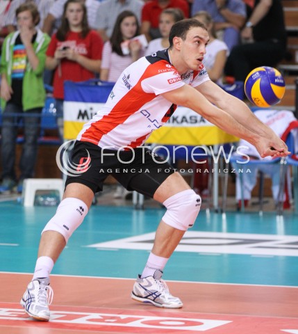  11.10.2014 RZESZOW<br />SIATKOWKA PLUSLIGA 2014/2015 MEN VOLLEYBALL POLAND POLISH PLUS LIGA LEAGUE SEASON 2014/2015<br />MECZ ASSECO RESOVIA - BBTS BIELSKO - BIALA<br />N/Z MARKO IVOVIC SYLWETKA <br /> 