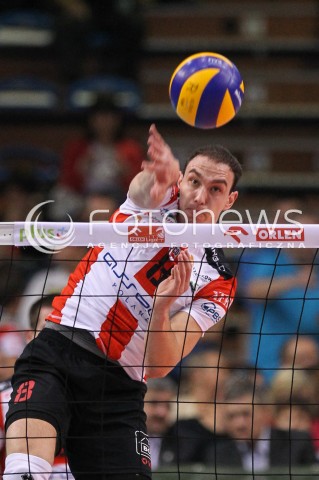  11.10.2014 RZESZOW<br />SIATKOWKA PLUSLIGA 2014/2015 MEN VOLLEYBALL POLAND POLISH PLUS LIGA LEAGUE SEASON 2014/2015<br />MECZ ASSECO RESOVIA - BBTS BIELSKO - BIALA<br />N/Z MARKO IVOVIC SYLWETKA ATAK<br /> 