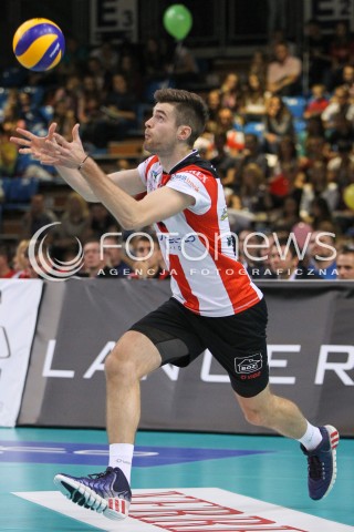  11.10.2014 RZESZOW<br />SIATKOWKA PLUSLIGA 2014/2015 MEN VOLLEYBALL POLAND POLISH PLUS LIGA LEAGUE SEASON 2014/2015<br />MECZ ASSECO RESOVIA - BBTS BIELSKO - BIALA<br />N/Z DAWID DRYJA SYLWETKA <br /> 