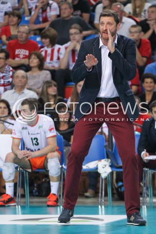  11.10.2014 RZESZOW<br />SIATKOWKA PLUSLIGA 2014/2015 MEN VOLLEYBALL POLAND POLISH PLUS LIGA LEAGUE SEASON 2014/2015<br />MECZ ASSECO RESOVIA - BBTS BIELSKO - BIALA<br />N/Z PIOTR GRUSZKA - TRENER ( HEAD COACH ) SYLWETKA <br /> 