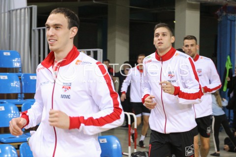  15.10.2014 RZESZOW<br />SIATKOWKA PLUSLIGA 2014/2015 MEN VOLLEYBALL POLAND POLISH PLUS LIGA LEAGUE SEASON 2014/2015<br />MECZ ASSECO RESOVIA - MKS BANIMEX BEDZIN<br />N/Z MARKO IVOVIC NIKOLAY PENCZEV <br /> 