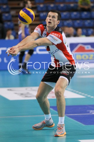  15.10.2014 RZESZOW<br />SIATKOWKA PLUSLIGA 2014/2015 MEN VOLLEYBALL POLAND POLISH PLUS LIGA LEAGUE SEASON 2014/2015<br />MECZ ASSECO RESOVIA - MKS BANIMEX BEDZIN<br />N/Z RAFAL BUSZEK SYLWETKA <br /> 
