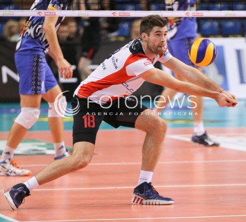  15.10.2014 RZESZOW<br />SIATKOWKA PLUSLIGA 2014/2015 MEN VOLLEYBALL POLAND POLISH PLUS LIGA LEAGUE SEASON 2014/2015<br />MECZ ASSECO RESOVIA - MKS BANIMEX BEDZIN<br />N/Z DAWID DRYJA SYLWETKA <br /> 