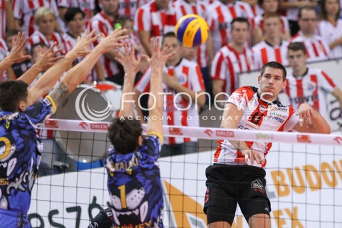  15.10.2014 RZESZOW<br />SIATKOWKA PLUSLIGA 2014/2015 MEN VOLLEYBALL POLAND POLISH PLUS LIGA LEAGUE SEASON 2014/2015<br />MECZ ASSECO RESOVIA - MKS BANIMEX BEDZIN<br />N/Z DAWID KONARSKI <br /> 