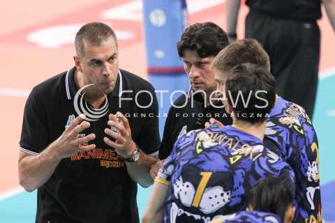  15.10.2014 RZESZOW<br />SIATKOWKA PLUSLIGA 2014/2015 MEN VOLLEYBALL POLAND POLISH PLUS LIGA LEAGUE SEASON 2014/2015<br />MECZ ASSECO RESOVIA - MKS BANIMEX BEDZIN<br />N/Z DAMIAN DACEWICZ - TRENER ( HEAD COACH ) SYLWETKA <br /> 