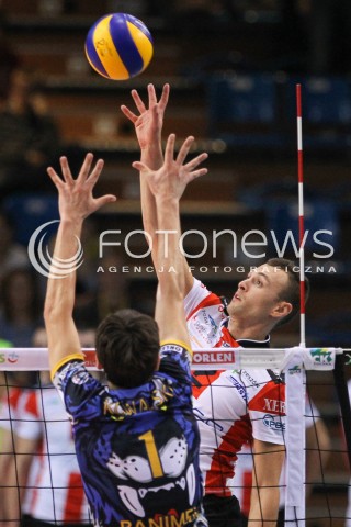  15.10.2014 RZESZOW<br />SIATKOWKA PLUSLIGA 2014/2015 MEN VOLLEYBALL POLAND POLISH PLUS LIGA LEAGUE SEASON 2014/2015<br />MECZ ASSECO RESOVIA - MKS BANIMEX BEDZIN<br />N/Z PAUL LOTMAN <br /> 