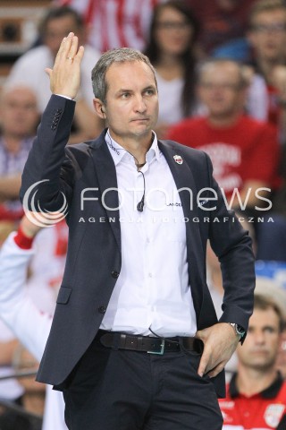  15.10.2014 RZESZOW<br />SIATKOWKA PLUSLIGA 2014/2015 MEN VOLLEYBALL POLAND POLISH PLUS LIGA LEAGUE SEASON 2014/2015<br />MECZ ASSECO RESOVIA - MKS BANIMEX BEDZIN<br />N/Z ANDRZEJ KOWAL - TRENER ( HEAD COACH ) SYLWETKA <br /> 