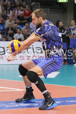  15.10.2014 RZESZOW<br />SIATKOWKA PLUSLIGA 2014/2015 MEN VOLLEYBALL POLAND POLISH PLUS LIGA LEAGUE SEASON 2014/2015<br />MECZ ASSECO RESOVIA - MKS BANIMEX BEDZIN<br />N/Z MILOSZ HEBDA <br /> 