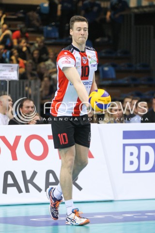  15.10.2014 RZESZOW<br />SIATKOWKA PLUSLIGA 2014/2015 MEN VOLLEYBALL POLAND POLISH PLUS LIGA LEAGUE SEASON 2014/2015<br />MECZ ASSECO RESOVIA - MKS BANIMEX BEDZIN<br />N/Z JOCHEN SCHOPS SYLWETKA <br /> 