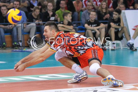  15.10.2014 RZESZOW<br />SIATKOWKA PLUSLIGA 2014/2015 MEN VOLLEYBALL POLAND POLISH PLUS LIGA LEAGUE SEASON 2014/2015<br />MECZ ASSECO RESOVIA - MKS BANIMEX BEDZIN<br />N/Z ROBERT MILCZAREK <br /> 