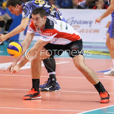  15.10.2014 RZESZOW<br />SIATKOWKA PLUSLIGA 2014/2015 MEN VOLLEYBALL POLAND POLISH PLUS LIGA LEAGUE SEASON 2014/2015<br />MECZ ASSECO RESOVIA - MKS BANIMEX BEDZIN<br />N/Z DAWID KONARSKI SYLWETKA <br /> 