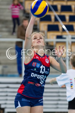  16.10.2014 LODZ SIATKOWKA ORLEN LIGA SEZON 2013/2014 VOLLEYBALL POLISH SEASON BEEF MASTER BUDOWLANI LODZ - SK BANK LEGIONOVIA LEGIONOWO N/Z KRYSTYNA PIETRASZKIEWICZ SYLWETKA  