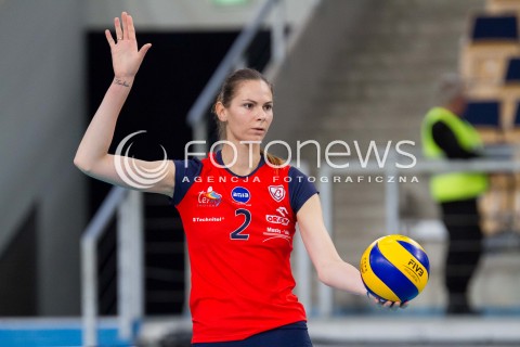  16.10.2014 LODZ SIATKOWKA ORLEN LIGA SEZON 2013/2014 VOLLEYBALL POLISH SEASON BEEF MASTER BUDOWLANI LODZ - SK BANK LEGIONOVIA LEGIONOWO N/Z SYLWETKA GABRIELA POLANSKA  