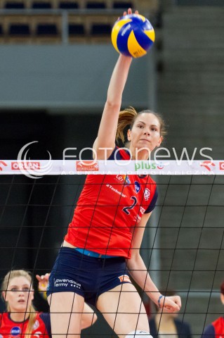  16.10.2014 LODZ SIATKOWKA ORLEN LIGA SEZON 2013/2014 VOLLEYBALL POLISH SEASON BEEF MASTER BUDOWLANI LODZ - SK BANK LEGIONOVIA LEGIONOWO N/Z GABRIELA POLANSKA SYLWETKA  