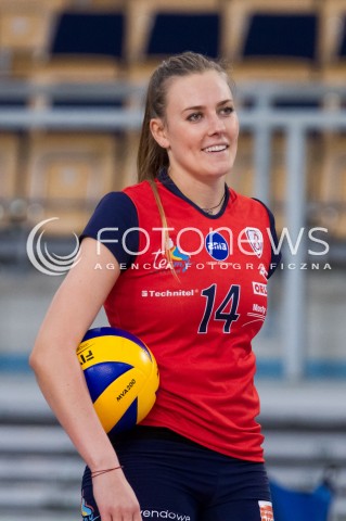  16.10.2014 LODZ SIATKOWKA ORLEN LIGA SEZON 2013/2014 VOLLEYBALL POLISH SEASON BEEF MASTER BUDOWLANI LODZ - SK BANK LEGIONOVIA LEGIONOWO N/Z EWELINA SIECZKA SYLWETKA  