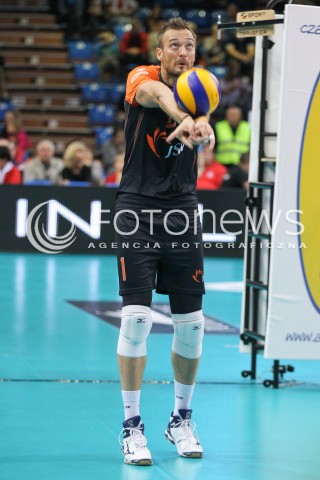  18.10.2014 RZESZOW<br />SIATKOWKA PLUSLIGA 2014/2015 MEN VOLLEYBALL POLAND POLISH PLUS LIGA LEAGUE SEASON 2014/2015<br />MECZ ASSECO RESOVIA - JASTRZEBSKI WEGIEL<br />N/Z MICHAL LASKO SYLWETKA <br /> 