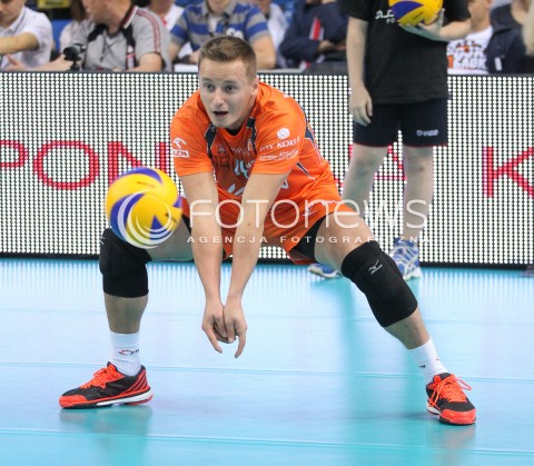  18.10.2014 RZESZOW<br />SIATKOWKA PLUSLIGA 2014/2015 MEN VOLLEYBALL POLAND POLISH PLUS LIGA LEAGUE SEASON 2014/2015<br />MECZ ASSECO RESOVIA - JASTRZEBSKI WEGIEL<br />N/Z DAMIAN WOJTASZEK SYLWETKA <br /> 