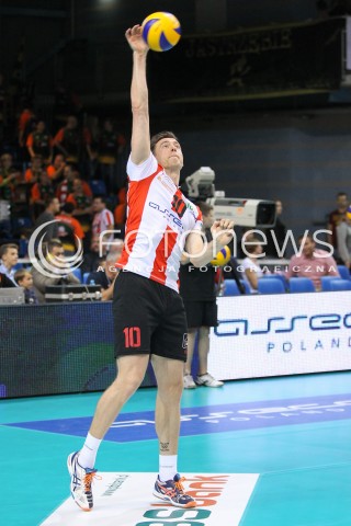  18.10.2014 RZESZOW<br />SIATKOWKA PLUSLIGA 2014/2015 MEN VOLLEYBALL POLAND POLISH PLUS LIGA LEAGUE SEASON 2014/2015<br />MECZ ASSECO RESOVIA - JASTRZEBSKI WEGIEL<br />N/Z JOCHEN SCHOPS SYLWETKA <br /> 