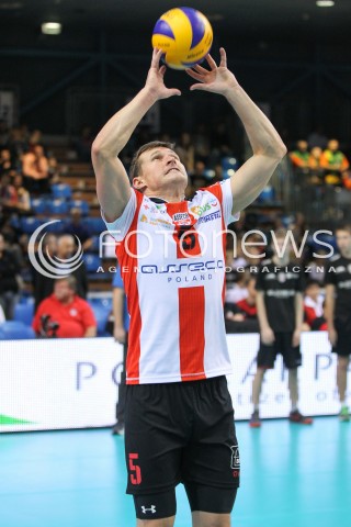  18.10.2014 RZESZOW<br />SIATKOWKA PLUSLIGA 2014/2015 MEN VOLLEYBALL POLAND POLISH PLUS LIGA LEAGUE SEASON 2014/2015<br />MECZ ASSECO RESOVIA - JASTRZEBSKI WEGIEL<br />N/Z LUKAS TICHACEK SYLWETKA <br /> 