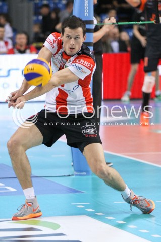  18.10.2014 RZESZOW<br />SIATKOWKA PLUSLIGA 2014/2015 MEN VOLLEYBALL POLAND POLISH PLUS LIGA LEAGUE SEASON 2014/2015<br />MECZ ASSECO RESOVIA - JASTRZEBSKI WEGIEL<br />N/Z RAFAL BUSZEK SYLWETKA <br /> 