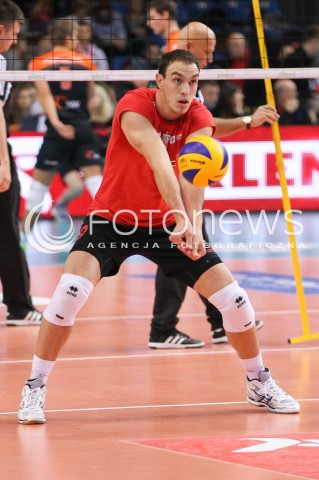  18.10.2014 RZESZOW<br />SIATKOWKA PLUSLIGA 2014/2015 MEN VOLLEYBALL POLAND POLISH PLUS LIGA LEAGUE SEASON 2014/2015<br />MECZ ASSECO RESOVIA - JASTRZEBSKI WEGIEL<br />N/Z MARKO IVOVIC SYLWETKA <br /> 