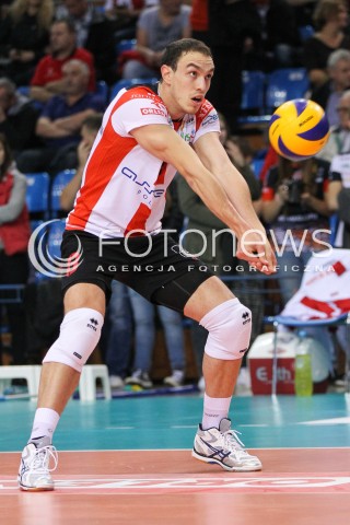  18.10.2014 RZESZOW<br />SIATKOWKA PLUSLIGA 2014/2015 MEN VOLLEYBALL POLAND POLISH PLUS LIGA LEAGUE SEASON 2014/2015<br />MECZ ASSECO RESOVIA - JASTRZEBSKI WEGIEL<br />N/Z MARKO IVOVIC SYLWETKA <br /> 