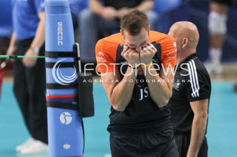  18.10.2014 RZESZOW<br />SIATKOWKA PLUSLIGA 2014/2015 MEN VOLLEYBALL POLAND POLISH PLUS LIGA LEAGUE SEASON 2014/2015<br />MECZ ASSECO RESOVIA - JASTRZEBSKI WEGIEL<br />N/Z MICHAL LASKO ZLOSC EMOCJE<br /> 