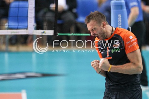  18.10.2014 RZESZOW<br />SIATKOWKA PLUSLIGA 2014/2015 MEN VOLLEYBALL POLAND POLISH PLUS LIGA LEAGUE SEASON 2014/2015<br />MECZ ASSECO RESOVIA - JASTRZEBSKI WEGIEL<br />N/Z MICHAL LASKO ZLOSC EMOCJE<br /> 