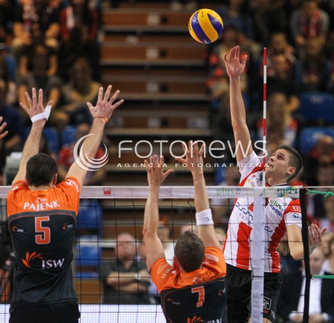  18.10.2014 RZESZOW<br />SIATKOWKA PLUSLIGA 2014/2015 MEN VOLLEYBALL POLAND POLISH PLUS LIGA LEAGUE SEASON 2014/2015<br />MECZ ASSECO RESOVIA - JASTRZEBSKI WEGIEL<br />N/Z NIKOLAY PENCZEV <br /> 